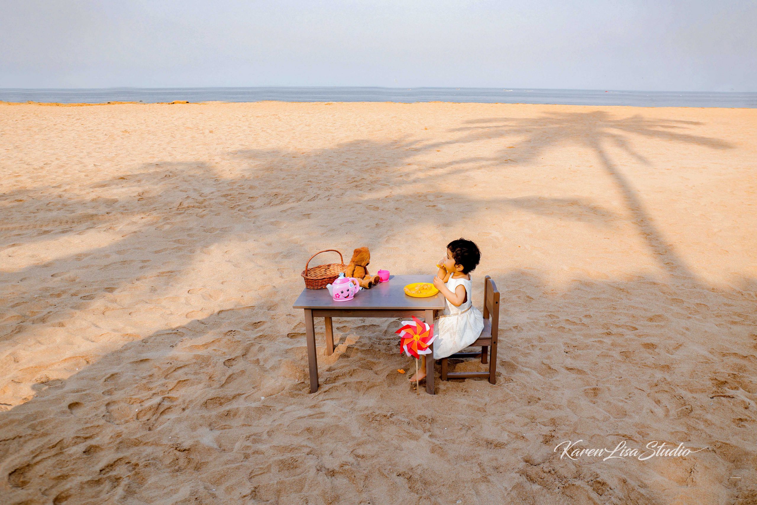 Little M’s First time at the beach…